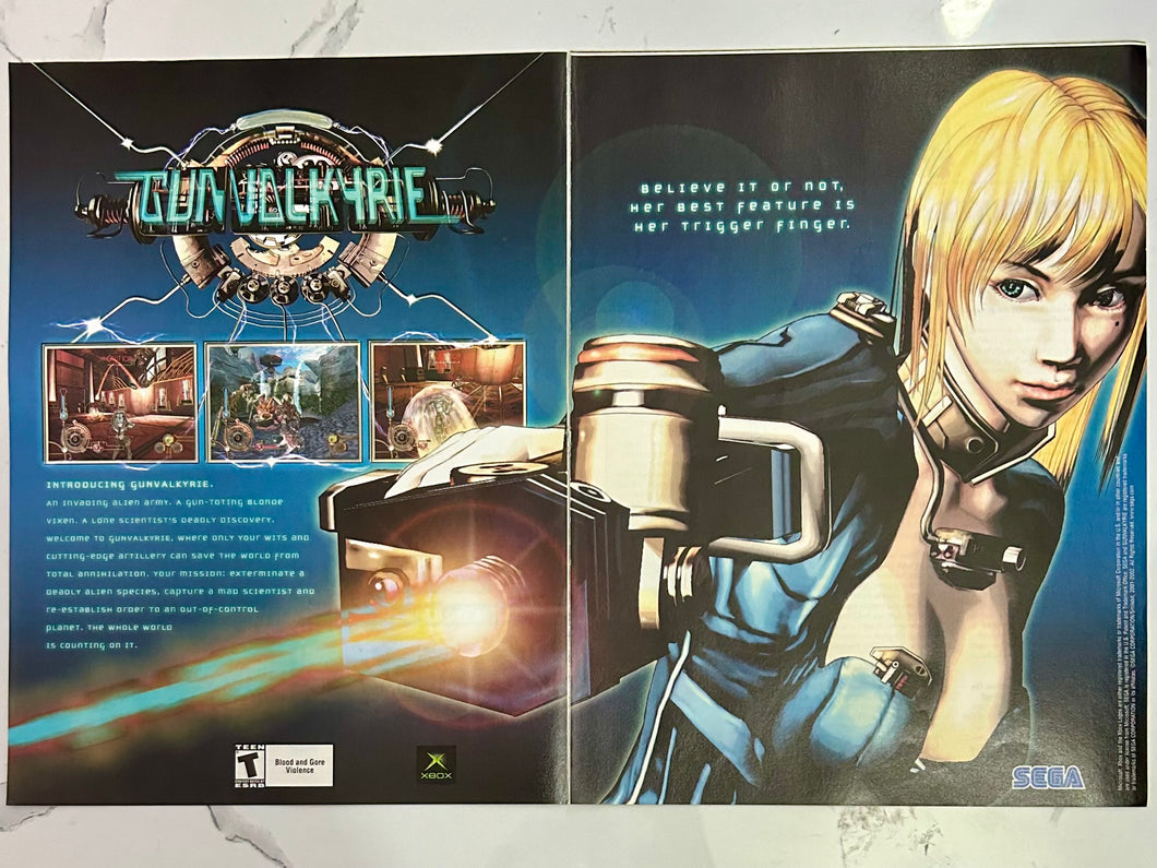 Gun Valkyrie - Xbox - Original Vintage Advertisement - Print Ads - Laminated A3 Poster