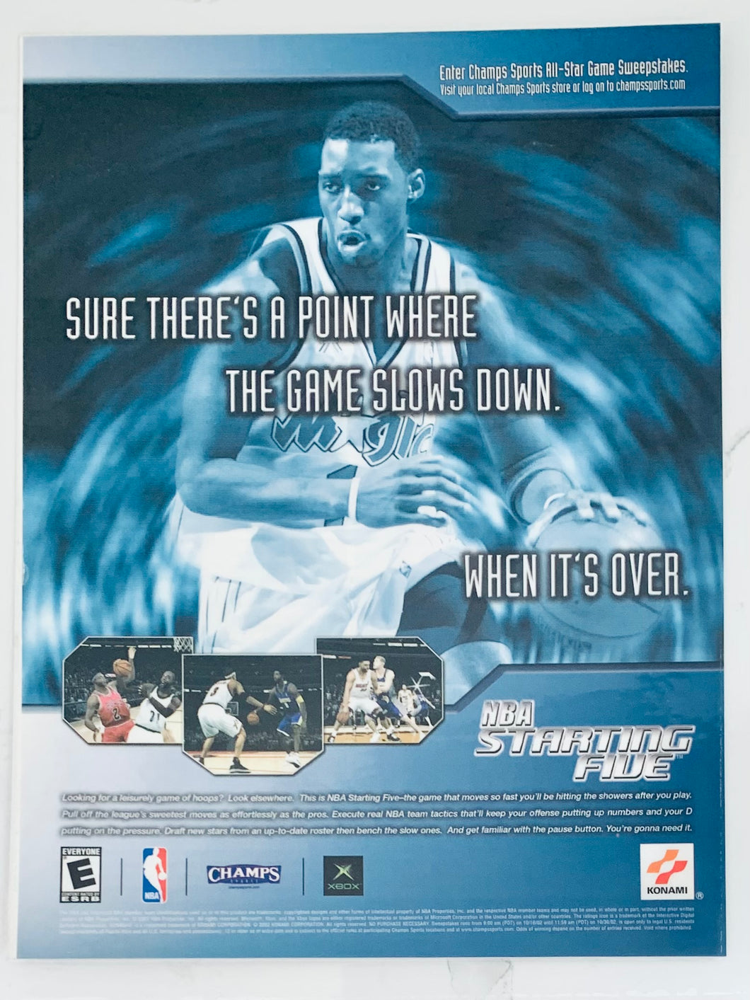 NBA Starting Five - Xbox - Original Vintage Advertisement - Print Ads - Laminated A4 Poster