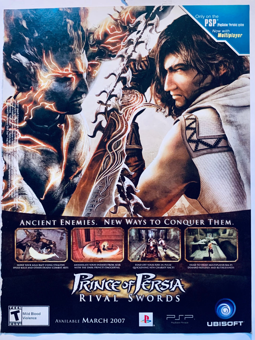 Prince of Persia: Rival Swords - PSP - Original Vintage Advertisement - Print Ads - Laminated A4 Poster