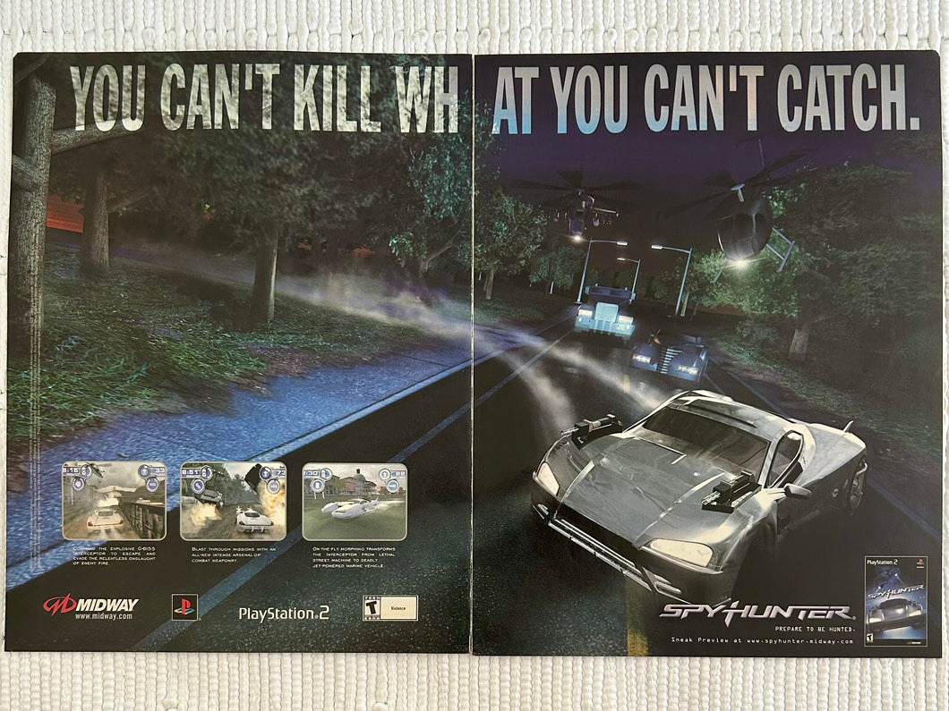 Spy Hunter - PS2 - Original Vintage Advertisement - Print Ads - Laminated A3 Poster