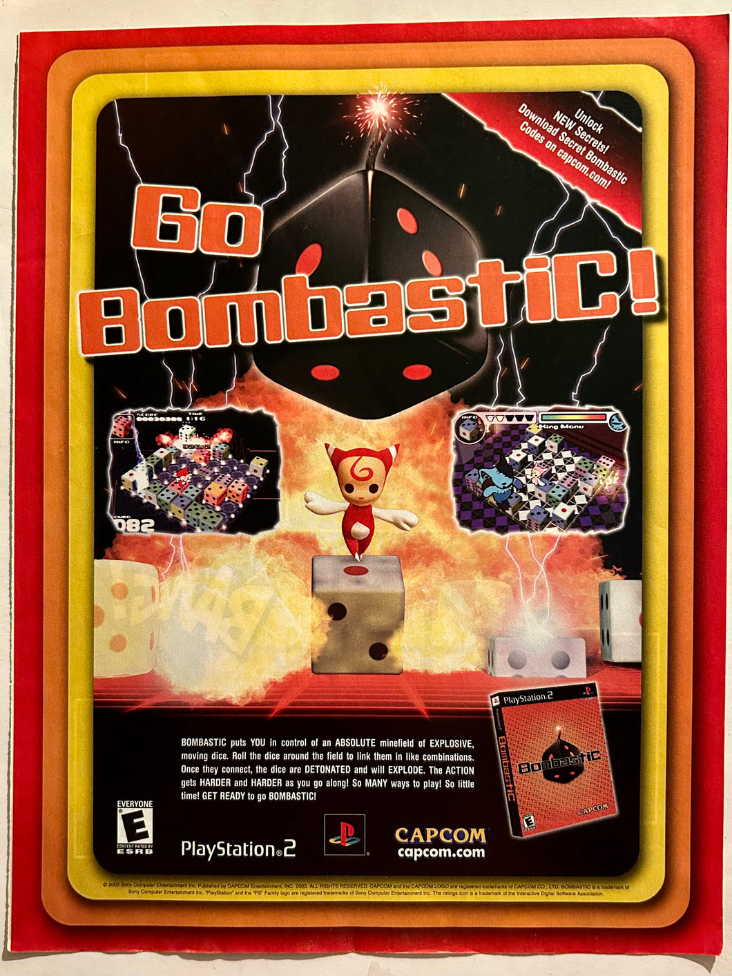 Bombastic - PS2 - Original Vintage Advertisement - Print Ads - Laminated A4 Poster