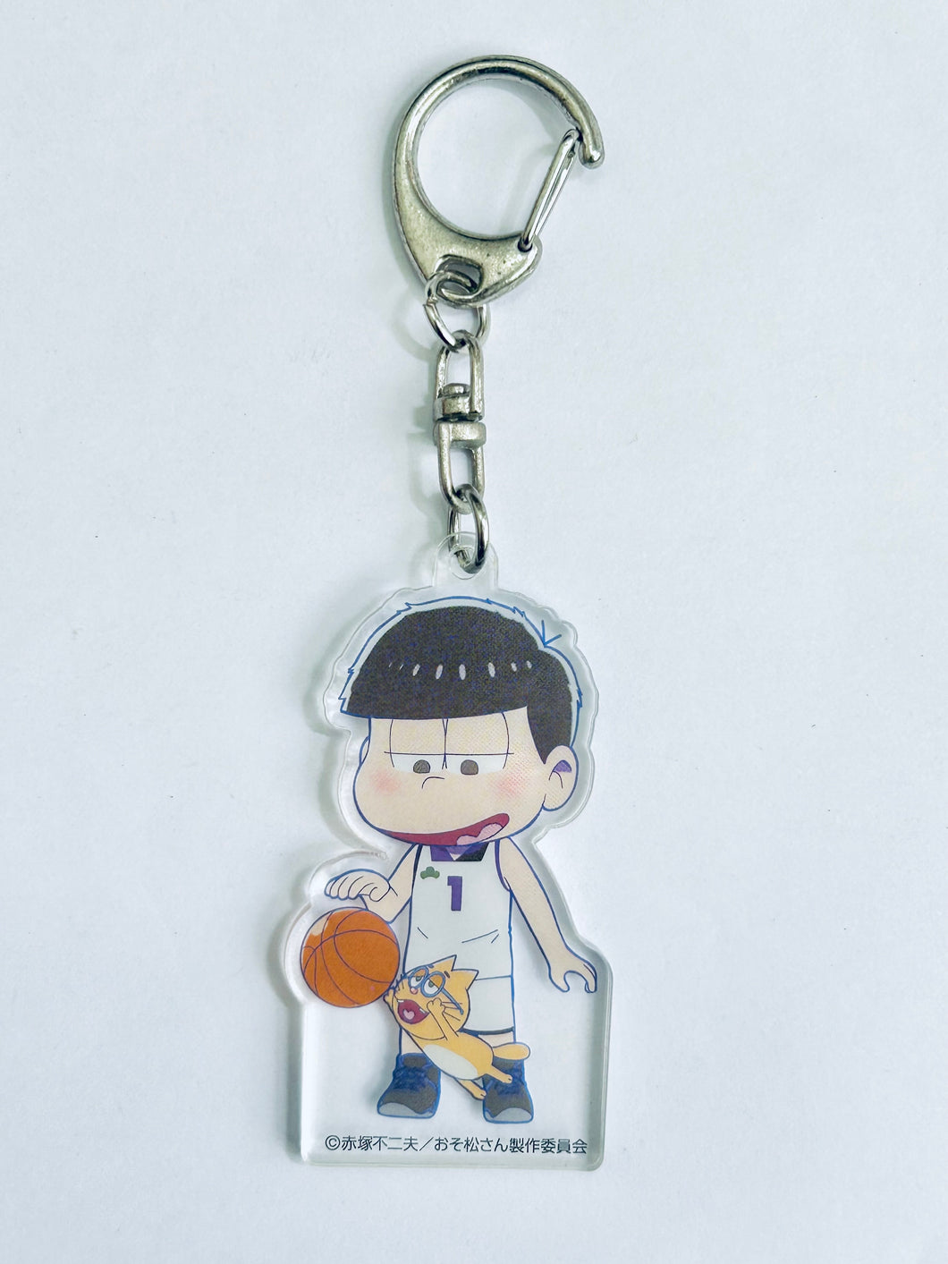 3COINS x Osomatsu-san - Matsuno Ichimatsu & ESP Nyanko - Acrylic Keychain