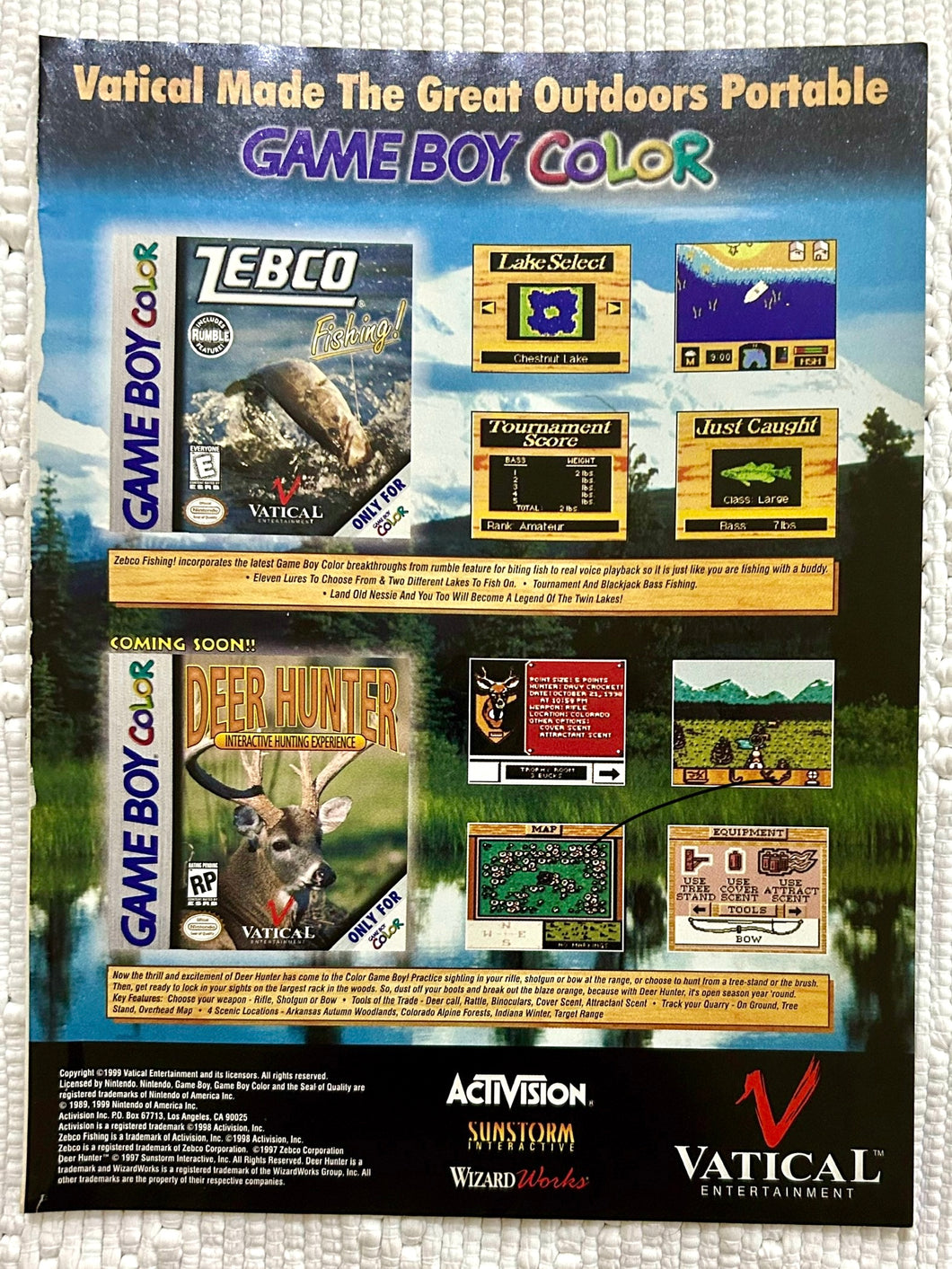 Tebco / Deer Hunter - GBC - Original Vintage Advertisement - Print Ads - Laminated A4 Poster