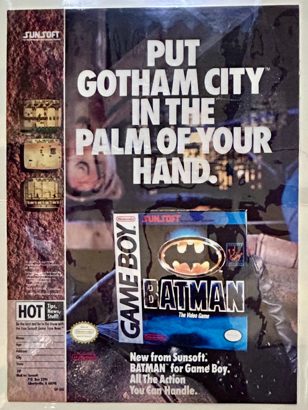 Batman: The Video Game - GameBoy - Original Vintage Advertisement - Print Ads - Laminated A4 Poster