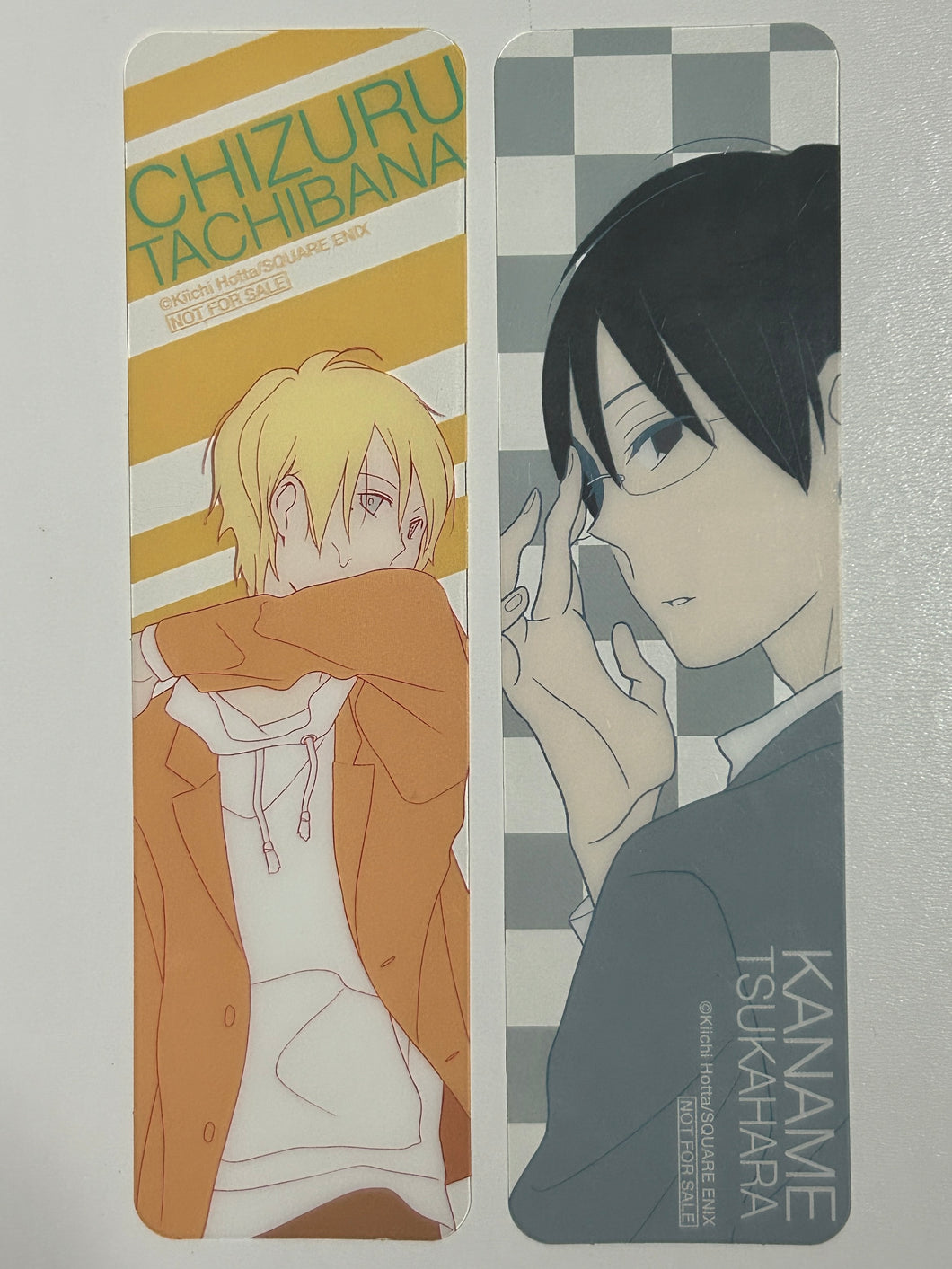 Kimi to Boku - Tachibana Chizuru & Tsukahara Kaname - Clear Bookmark Set