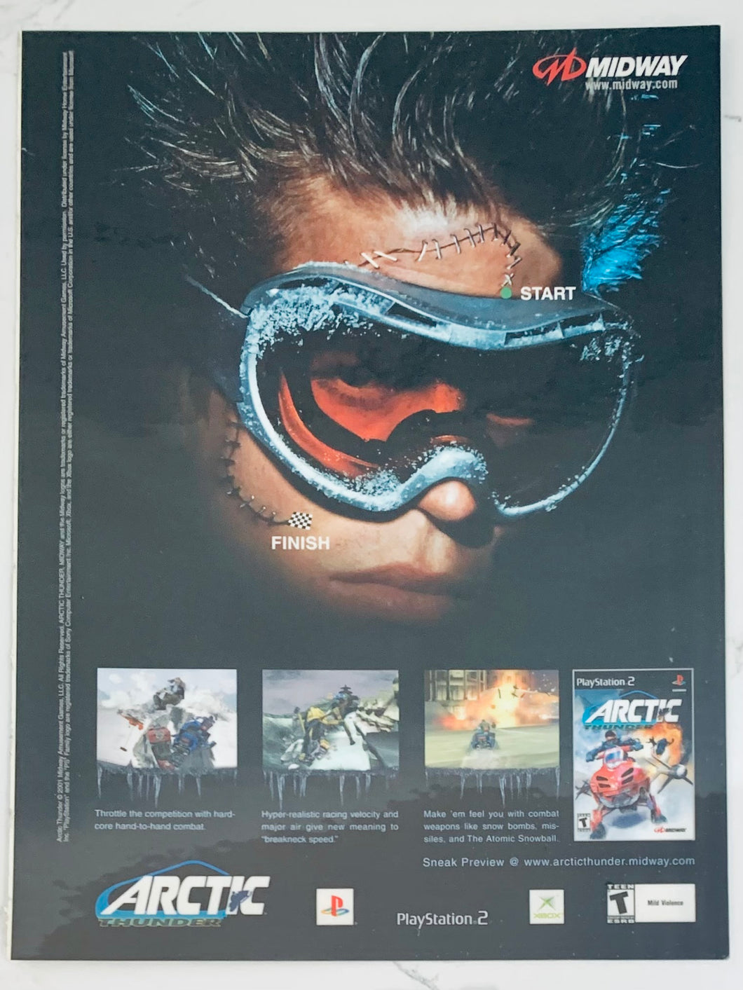 Artic Thunder - PS2 - Original Vintage Advertisement - Print Ads - Laminated A4 Poster