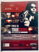 Cargar imagen en el visor de la galería, True Crime: Streets of LA - PS2 NGC Xbox - Original Vintage Advertisement - Print Ads - Laminated A4 Poster
