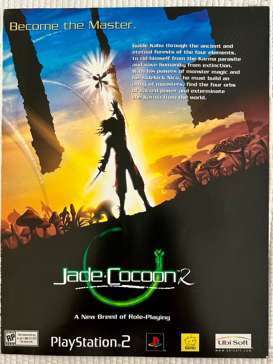 Jade Cocoon 2 - PS2 - Original Vintage Advertisement - Print Ads - Laminated A4 Poster