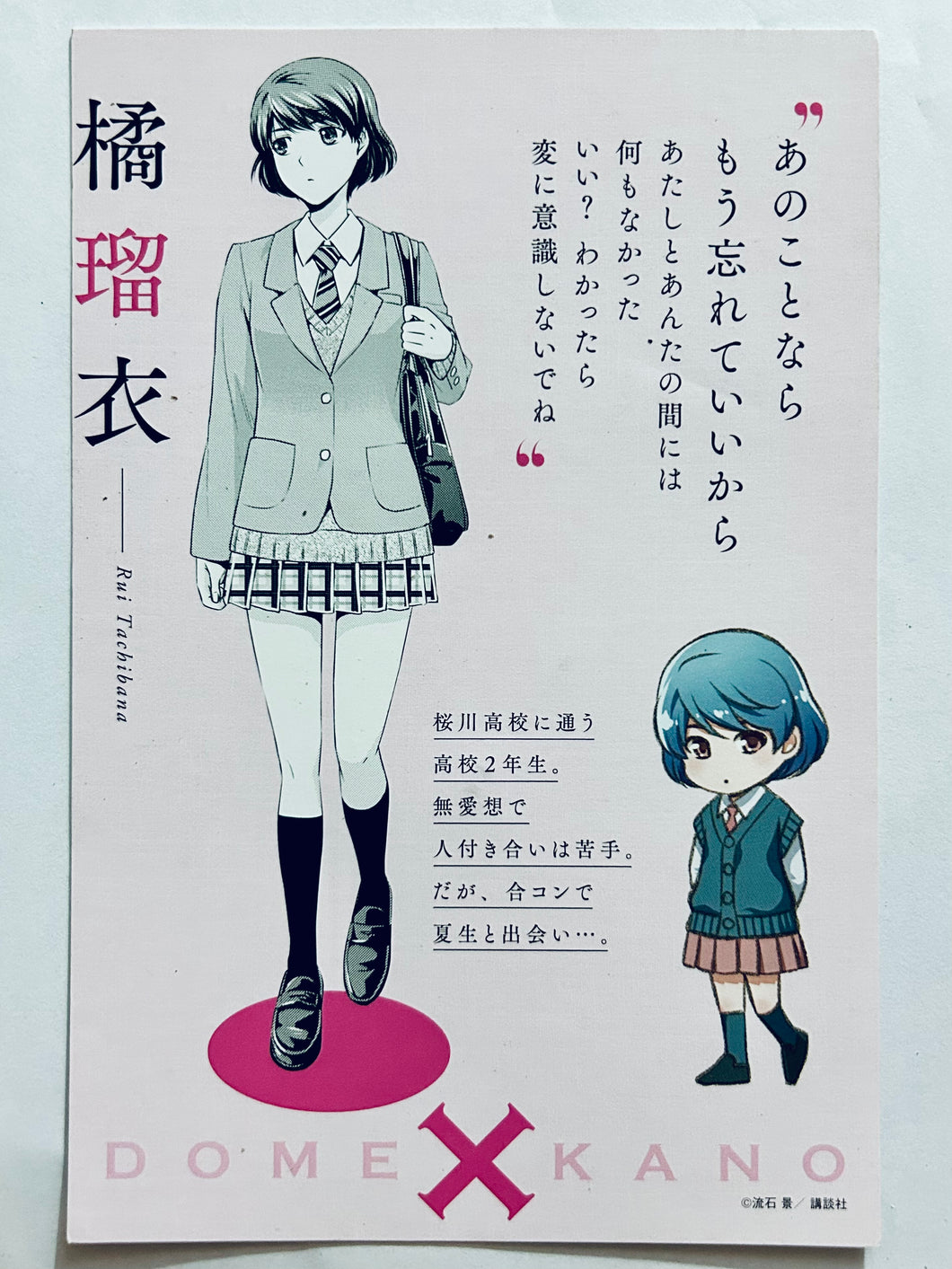 Domestic na Kanojo - Tachibana Rui - Bonus Illustration Card