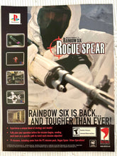 Cargar imagen en el visor de la galería, Tom Clancy’s Rainbow Six Rogue Spear - PlayStation - Original Vintage Advertisement - Print Ads - Laminated A4 Poster
