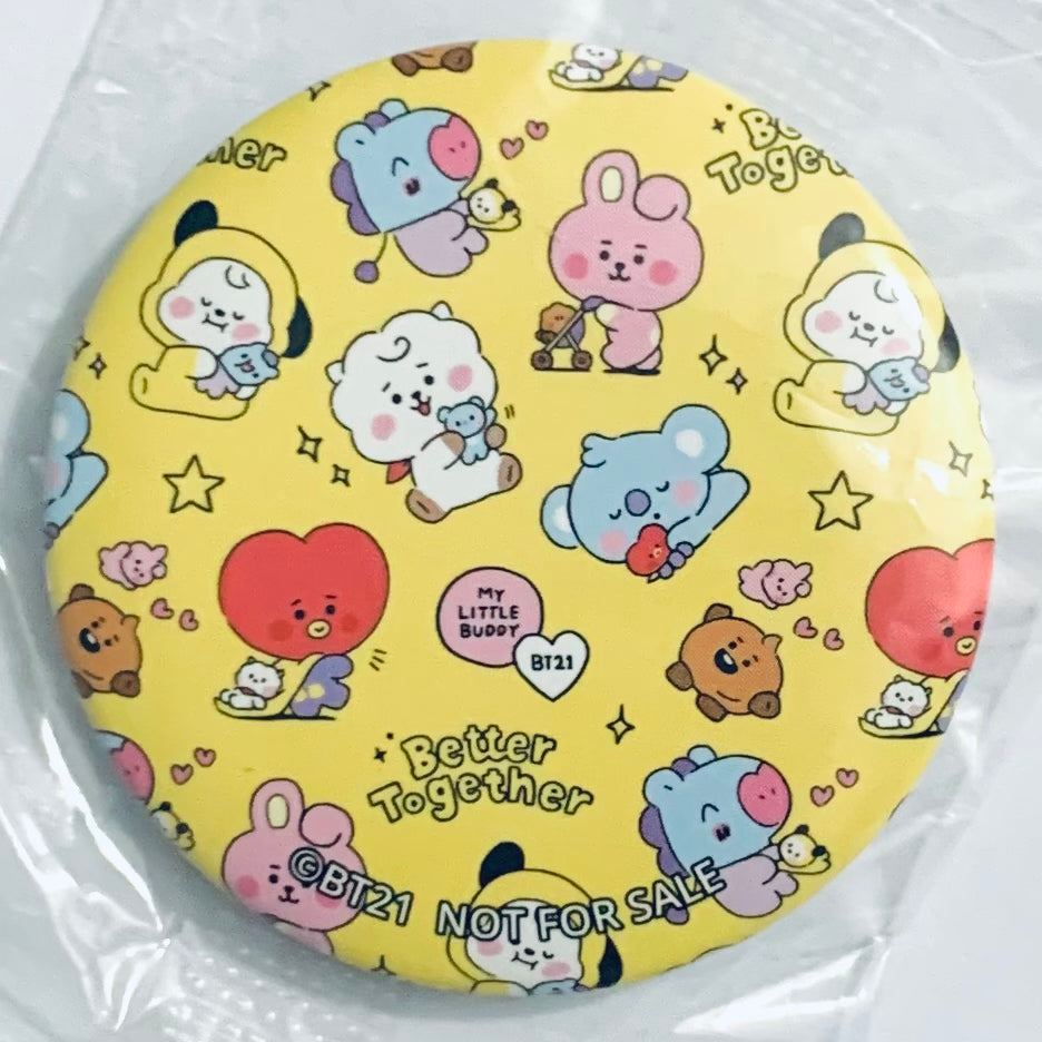 BT21 x Muten Kurazushi - BTS (Bangtan Boys / Yellow) - Bikkurapon Tin Badge