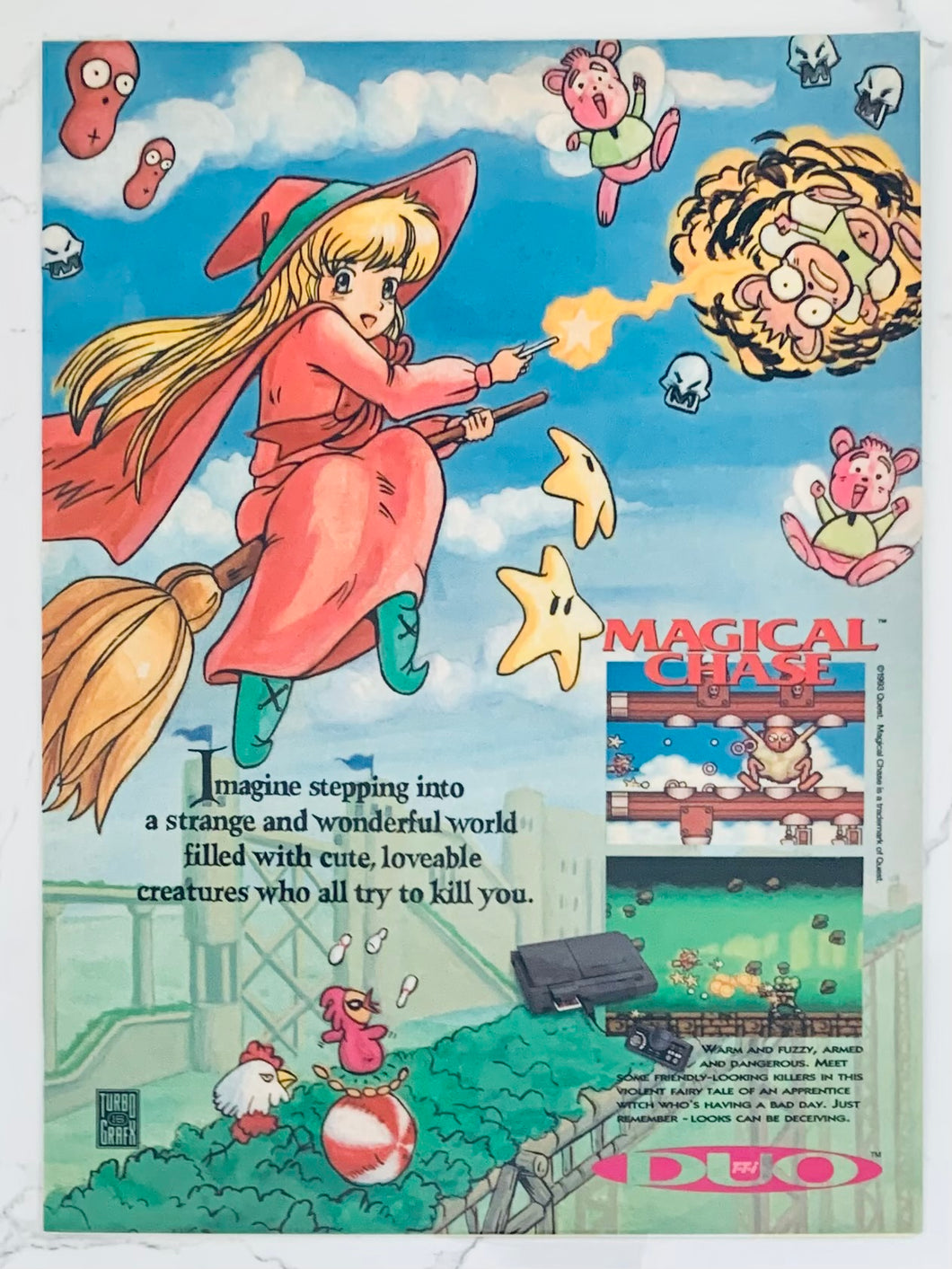 Magical Chase - TurboDuo - Original Vintage Advertisement - Print Ads - Laminated A4 Poster