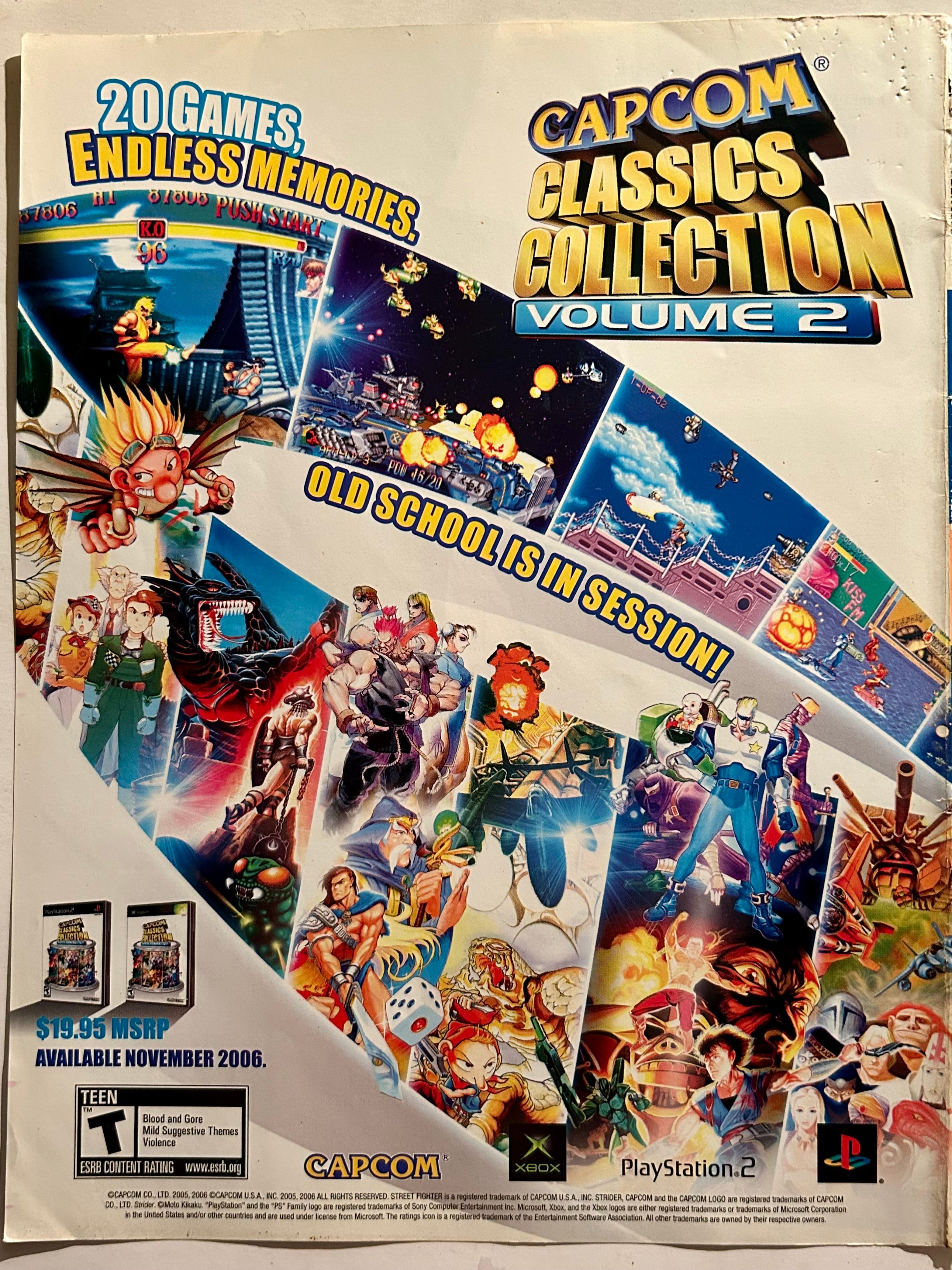 Capcom Classics Collection Volume 2 - PS2 Xbox - Original Vintage Adve ...