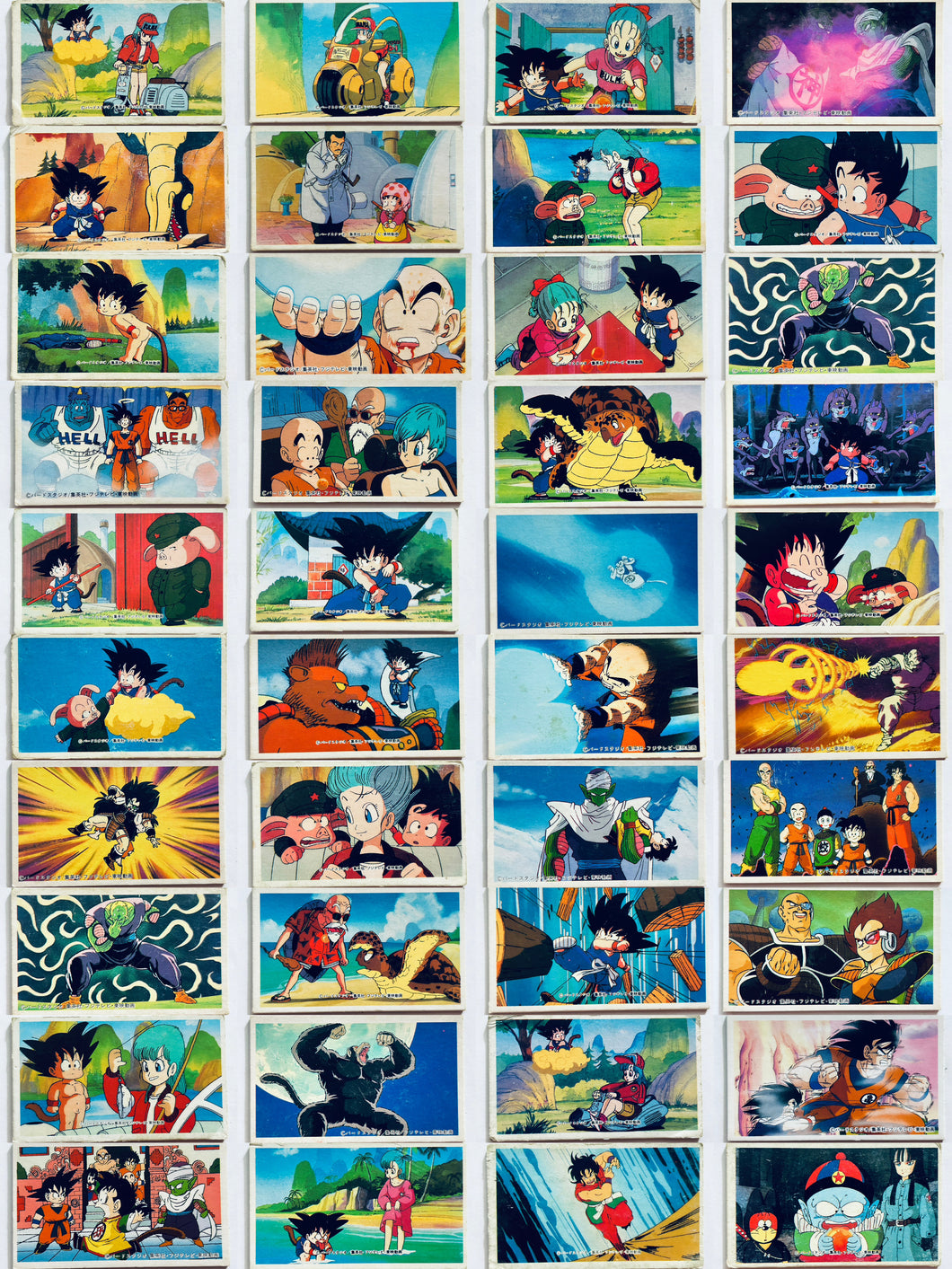 Dragon Ball / DBZ - Menko - Trading Card - Showa - Vintage - Set of 40