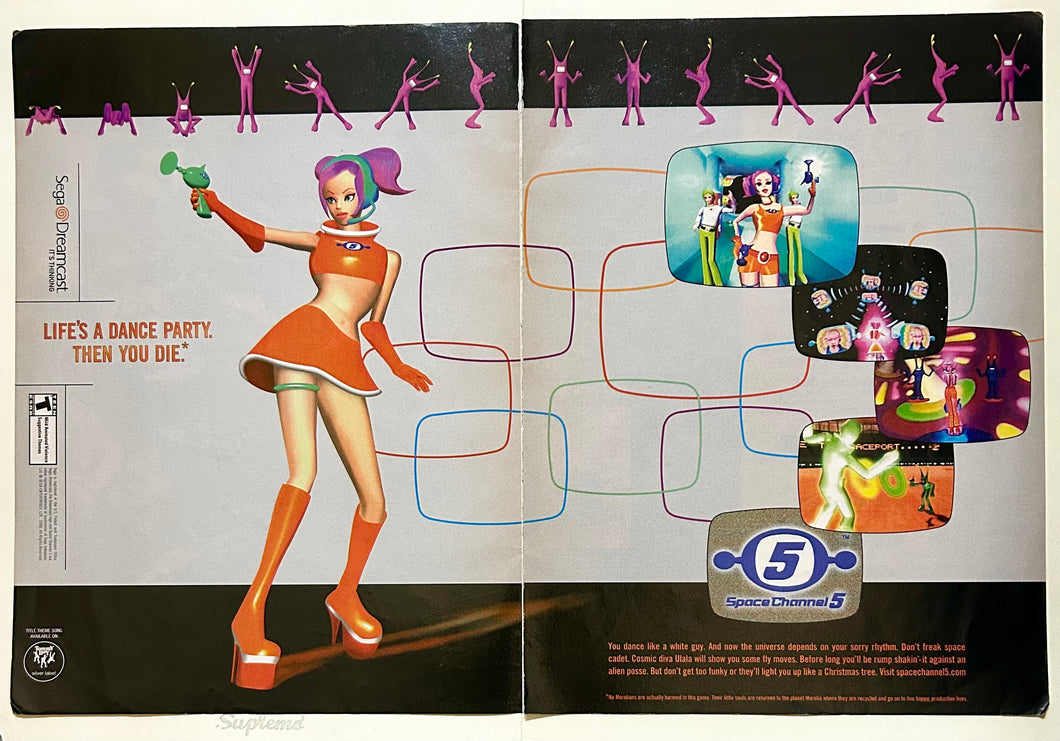 Space Channel 5 - Dreamcast - Original Vintage Advertisement - Print Ads - Laminated A3 Poster