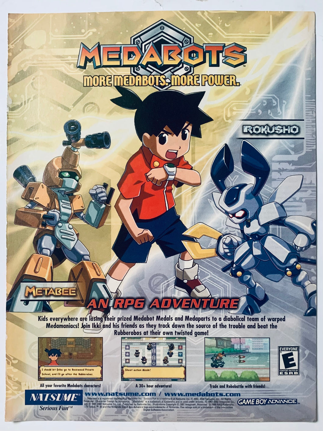 Medabots - GBA - Original Vintage Advertisement - Print Ads - Laminated A4 Poster