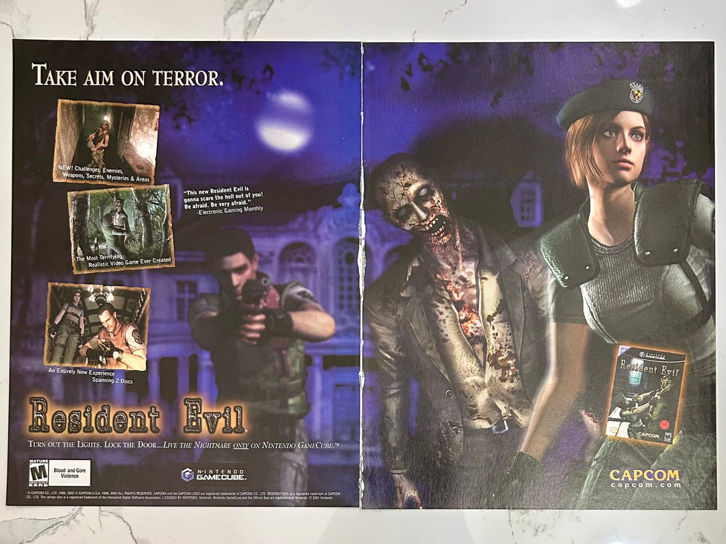 Resident Evil - NGC - Original Vintage Advertisement - Print Ads - Laminated A3 Poster