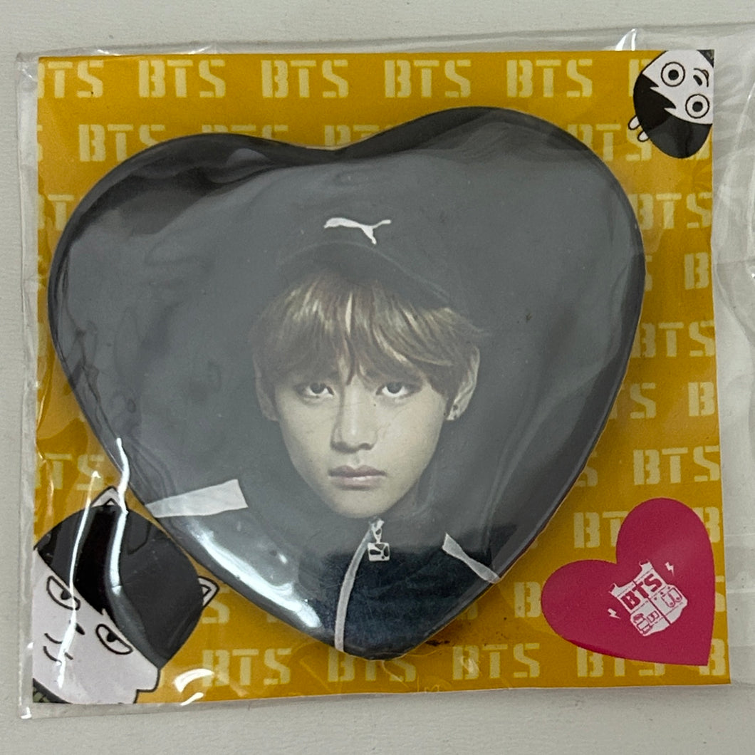 BTS - V - Heart-shaped Can Badge – Cuchiwaii