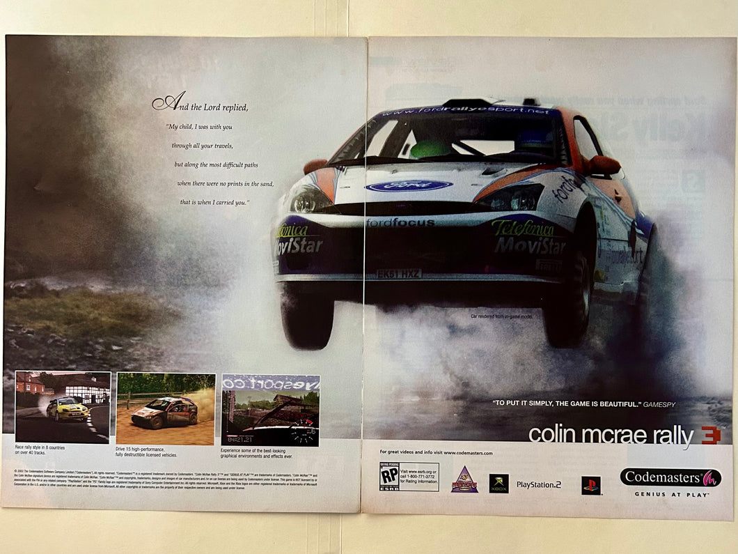 Colin McRae Rally 3 - PS2 Xbox - Original Vintage Advertisement - Print Ads - Laminated A3 Poster