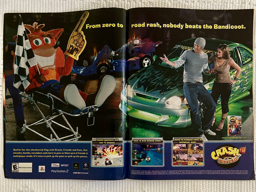 Crash Nitro Kart - PS2 NGC Xbox- Original Vintage Advertisement - Print Ads - Laminated A3 Poster