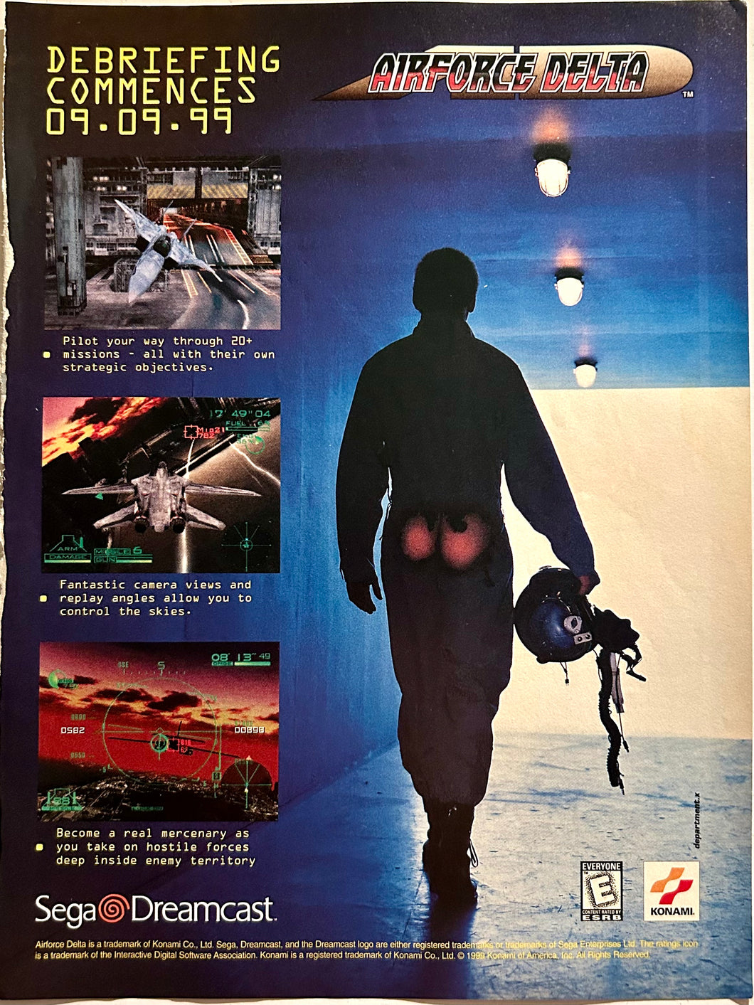 Airforce Delta - Dreamcast - Original Vintage Advertisement - Print Ads - Laminated A4 Poster