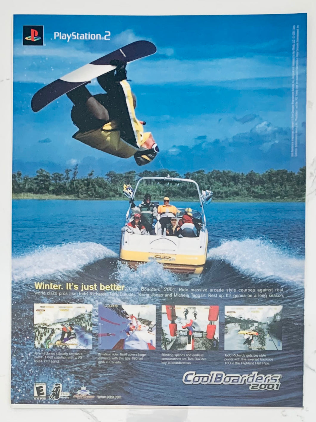 Cool Boarders 2001 - PS2 - Original Vintage Advertisement - Print Ads - Laminated A4 Poster