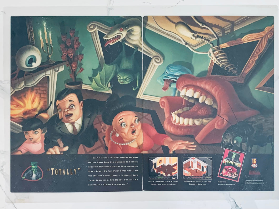 Haunting Starring Polterguy - Genesis - Original Vintage Advertisement - Print Ads - Laminated A3 Poster