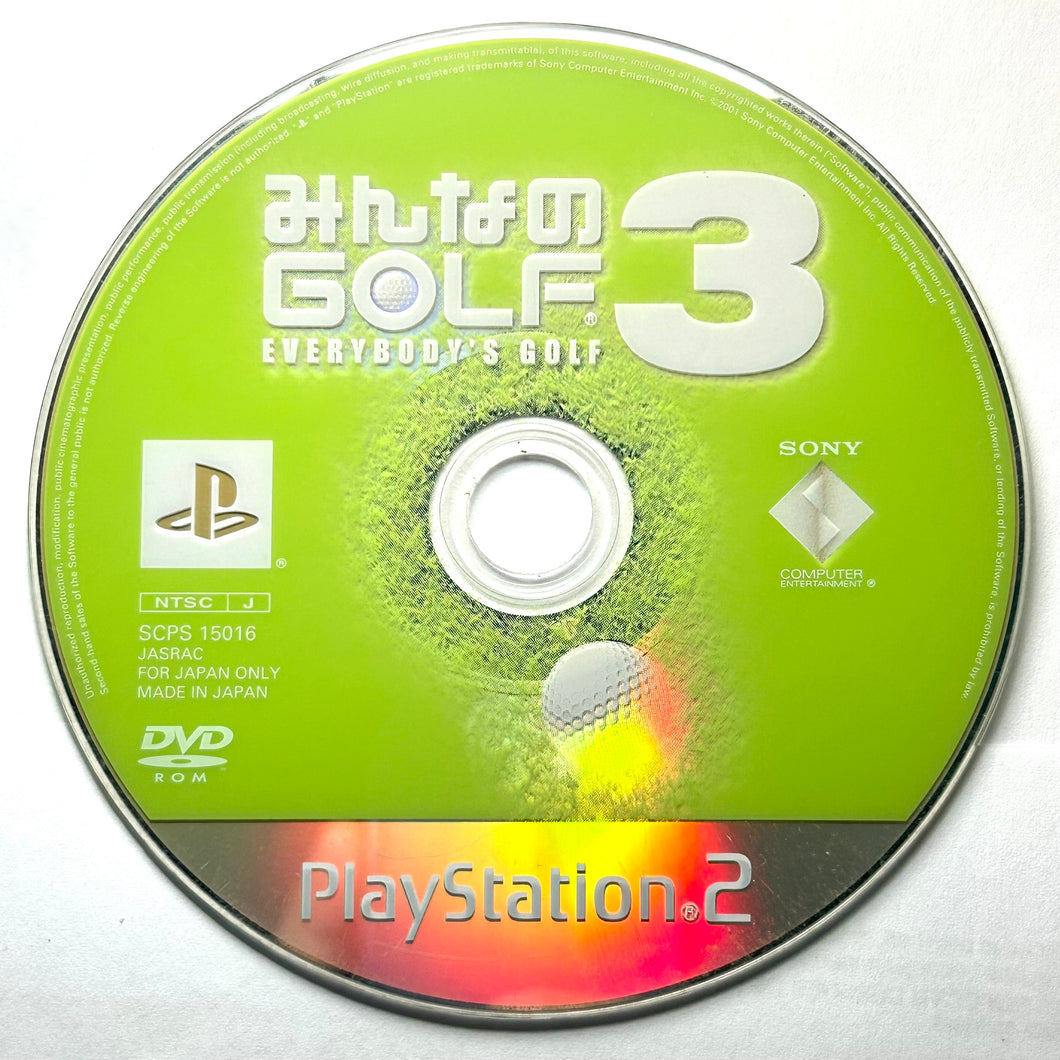 Minna no Golf 3 - PlayStation 2 - PS2 / PSTwo / PS3 - NTSC-JP - Disc (SCPS-15016)