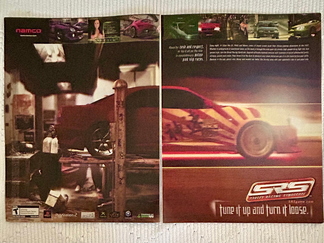 Street Racing Syndicate - PS2 Xbox NGC - Original Vintage Advertisement - Print Ads - Laminated A3 Poster