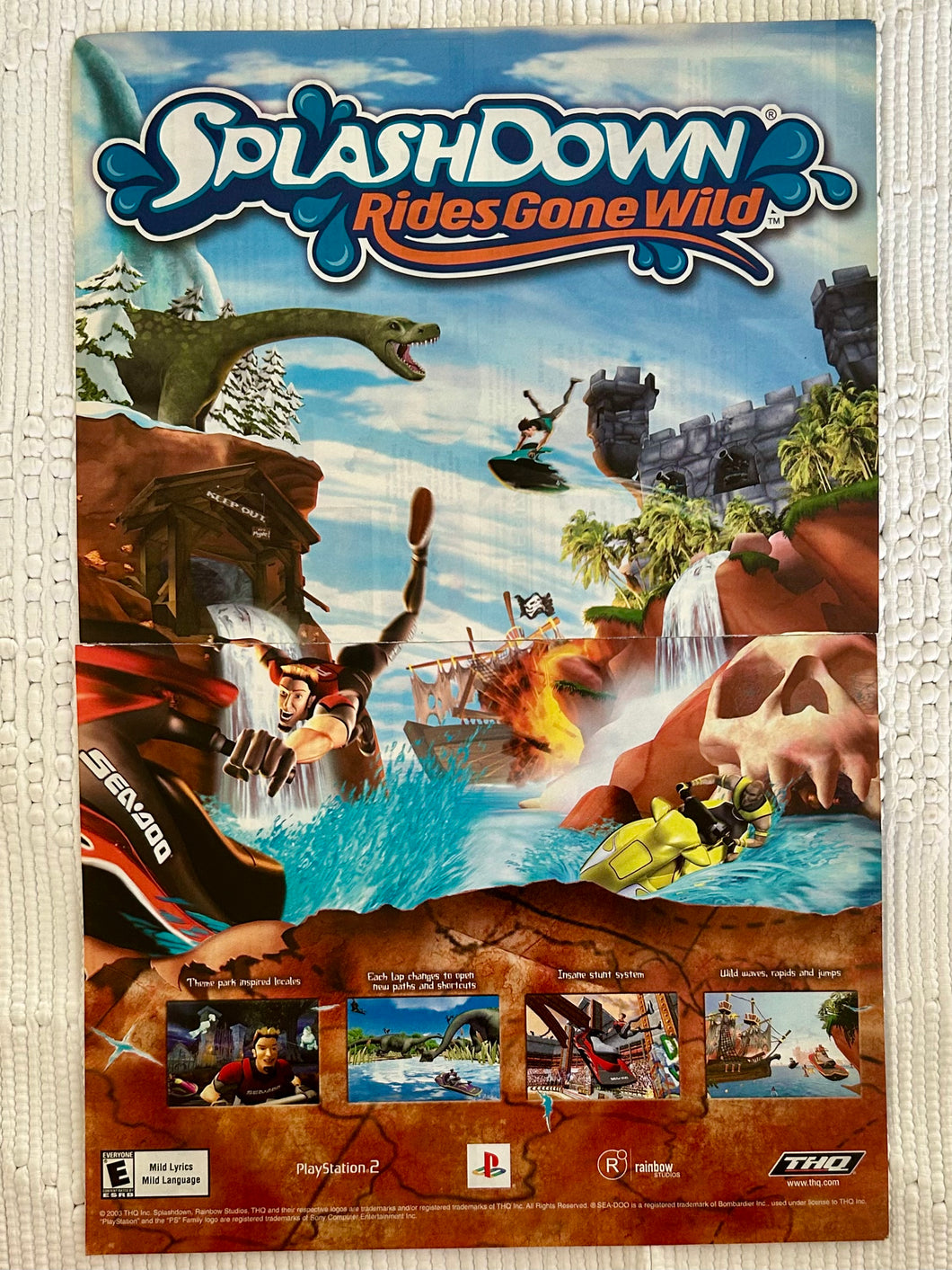 Splashdown: Rides Gone Wild - PS2 - Original Vintage Advertisement - Print Ads - Laminated A3 Poster