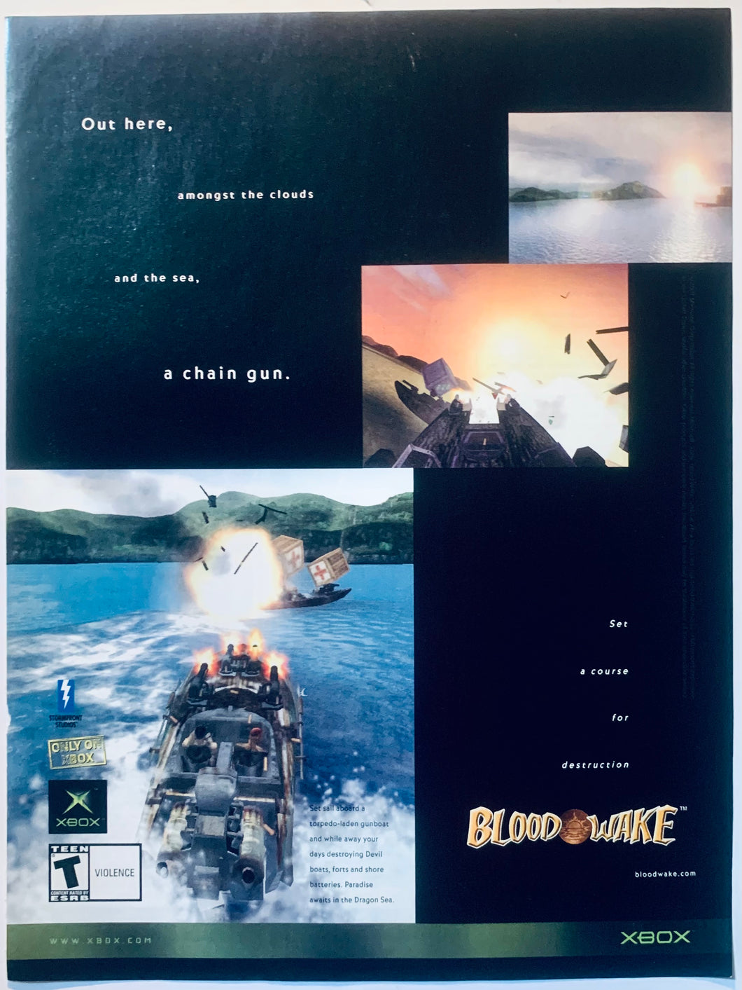 Blood Wake - Xbox - Original Vintage Advertisement - Print Ads - Laminated A4 Poster