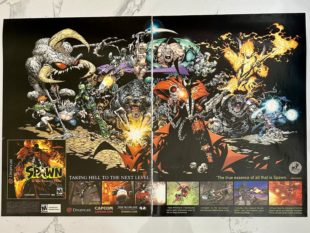 Spawn: In the Demon's Hand - Dreamcast - Original Vintage Advertisement - Print Ads - Laminated A3 Poster