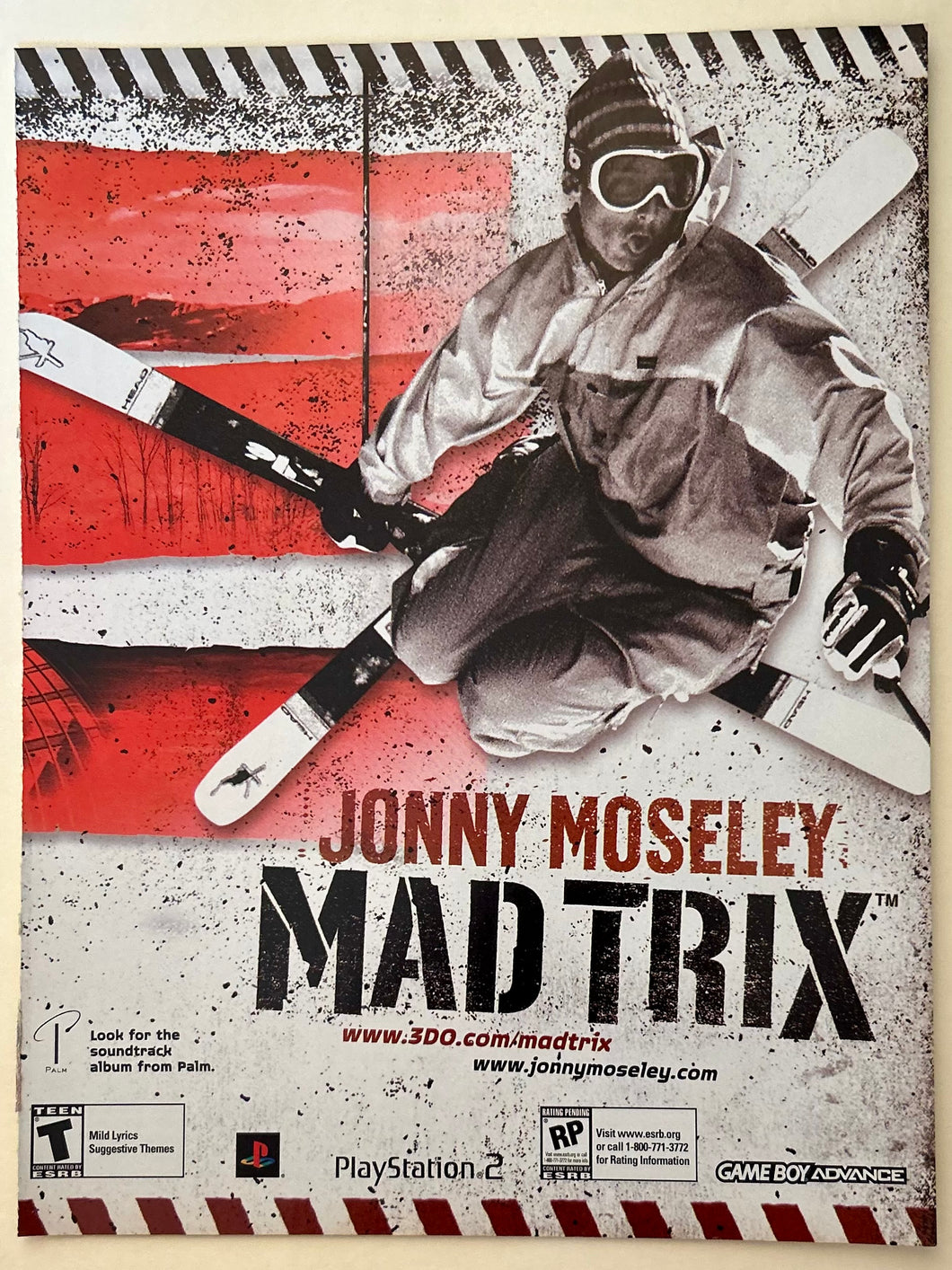 Jonny Moseley Mad Trix - PS2 GBA - Original Vintage Advertisement - Print Ads - Laminated A4 Poster