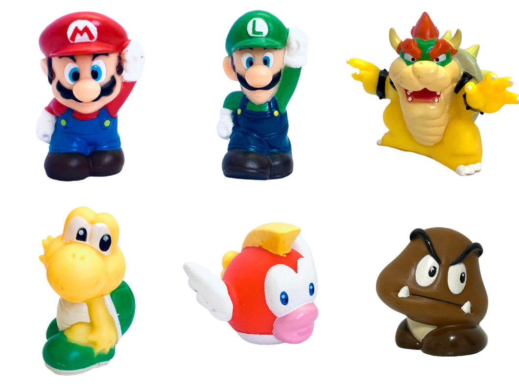 Super Mario Bros. - Finger Doll - Soft Vinyl Mini Figure (Set of 6)