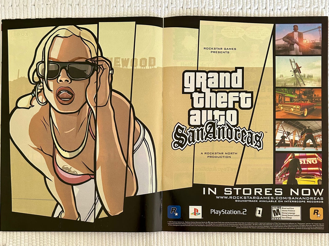 Grand Theft Auto: San Andreas - PS2 - Original Vintage Advertisement - Print Ads - Laminated A3 Poster