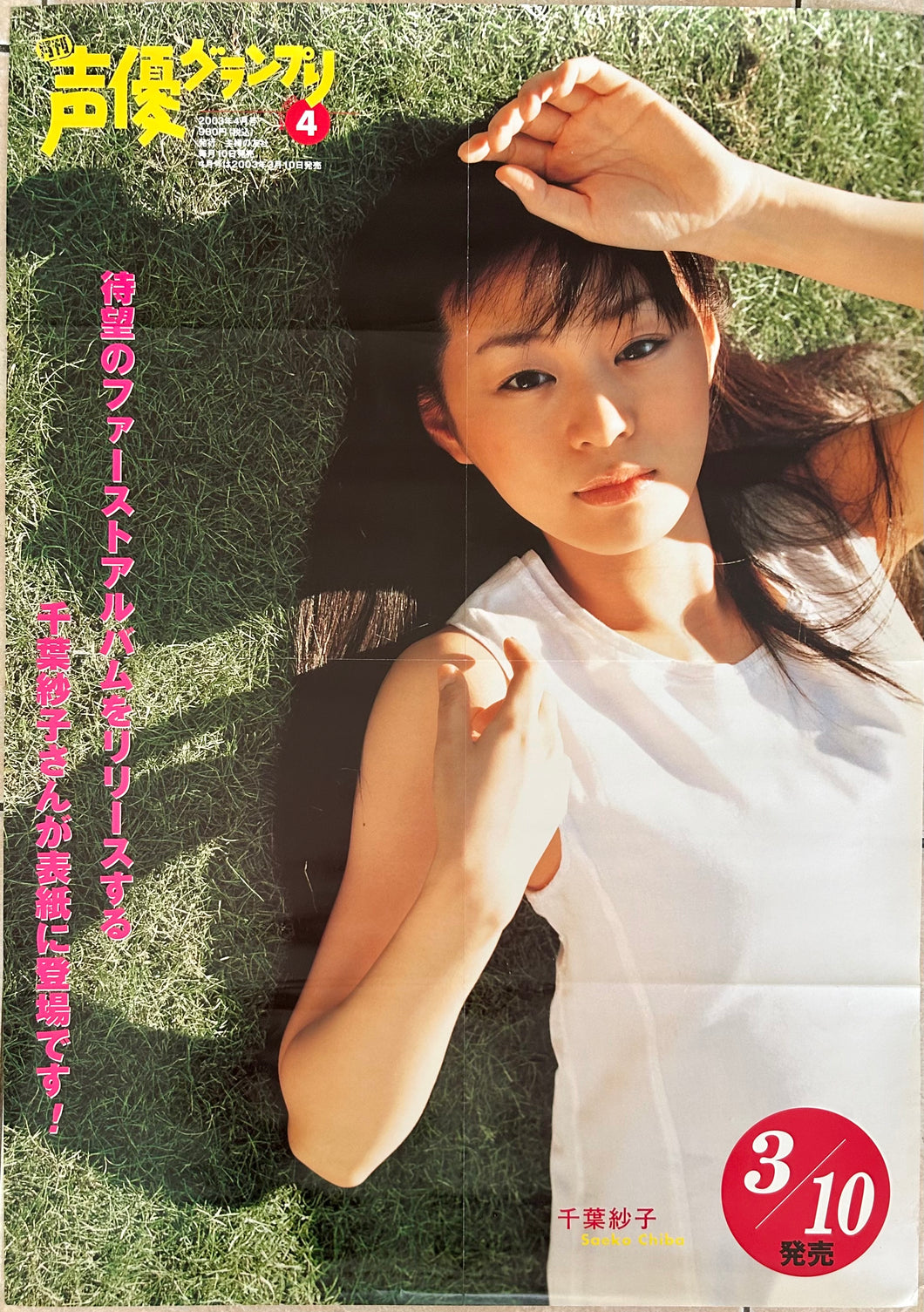 Chiba Saeko - B2 Promotional Poster - Voice Actor Grand Prix April 2003