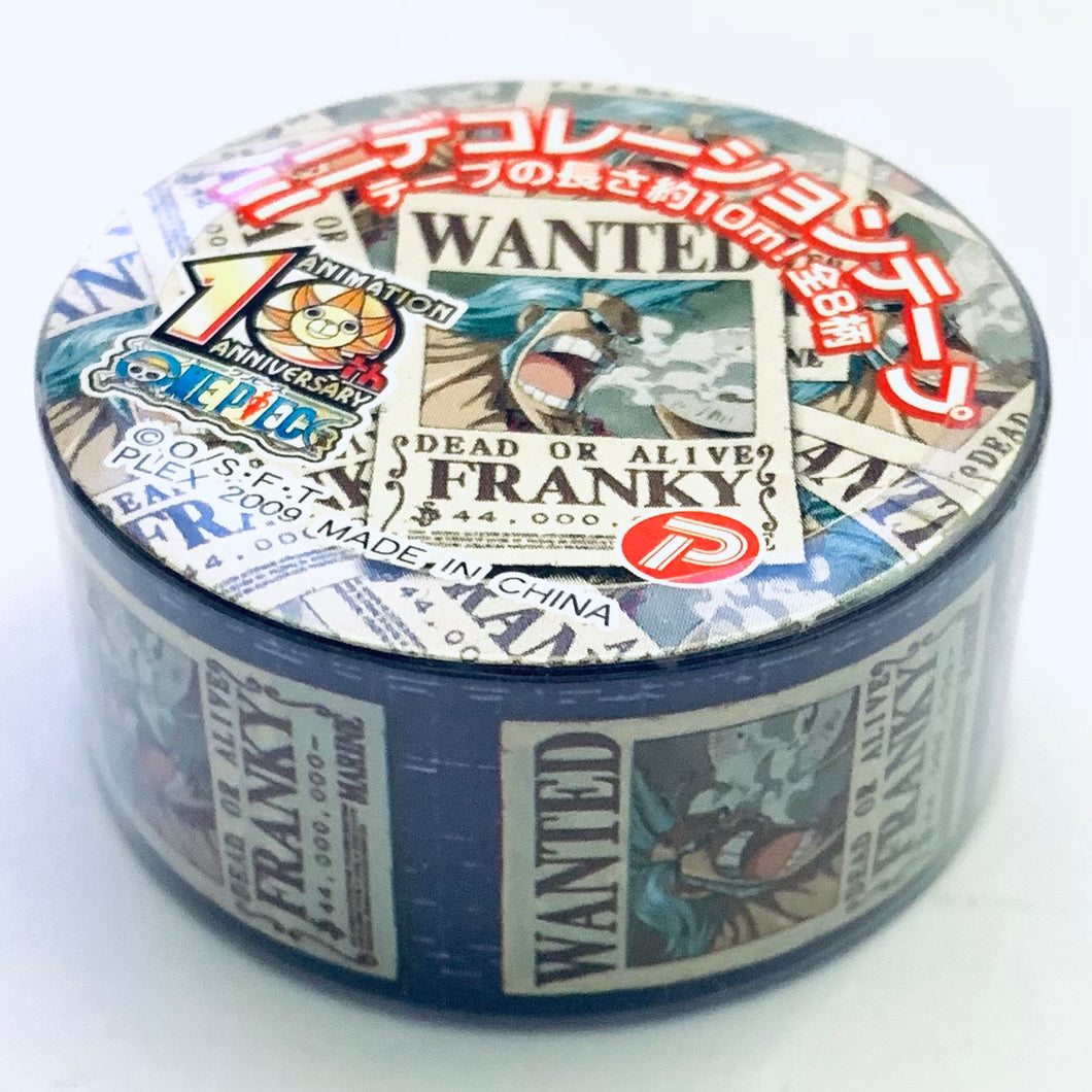 One Piece - Franky - OP 10th Anniversary Masking Tape - Wanted Poster ver.