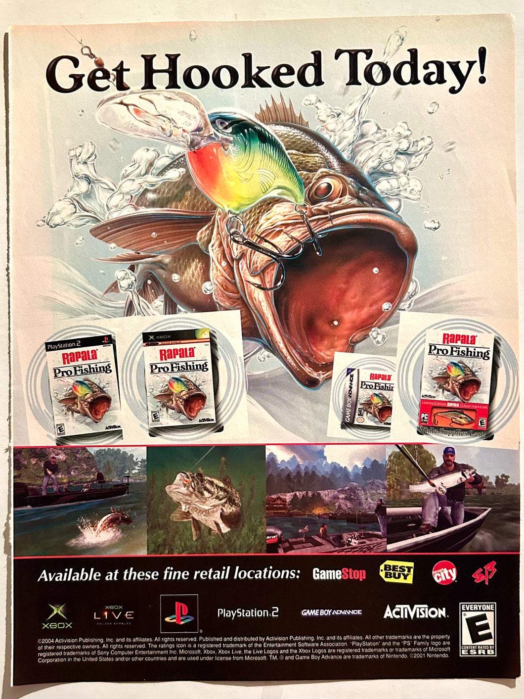 Rapala Pro Fishing - PS2 Xbox PC GBA - Original Vintage Advertisement –  Cuchiwaii