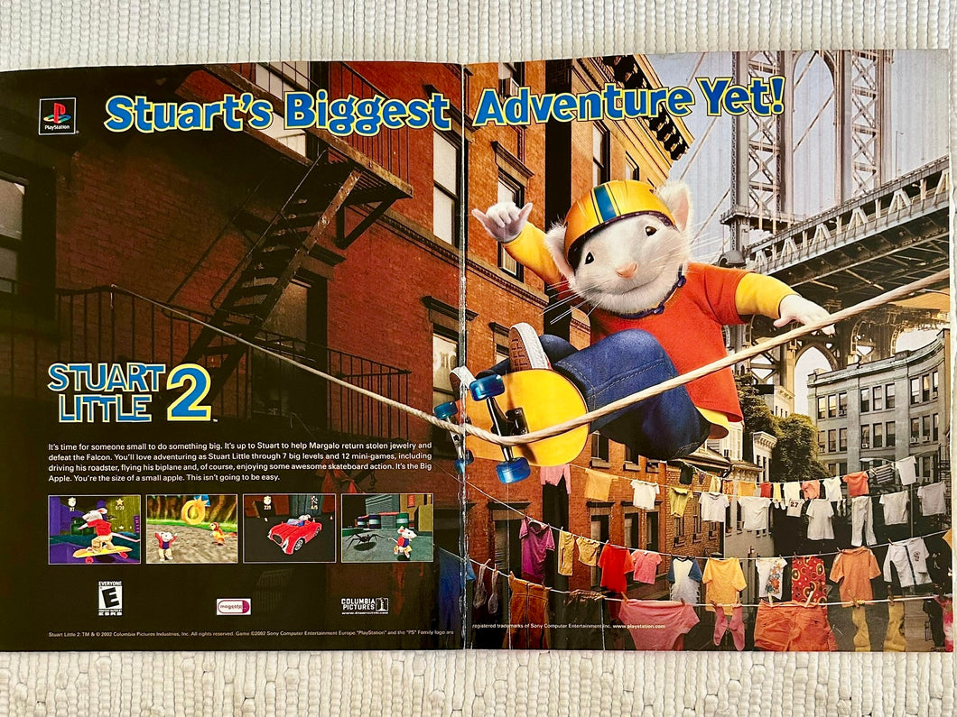 Stuart Little 2 - PlayStation - Original Vintage Advertisement - Print Ads - Laminated A3 Poster