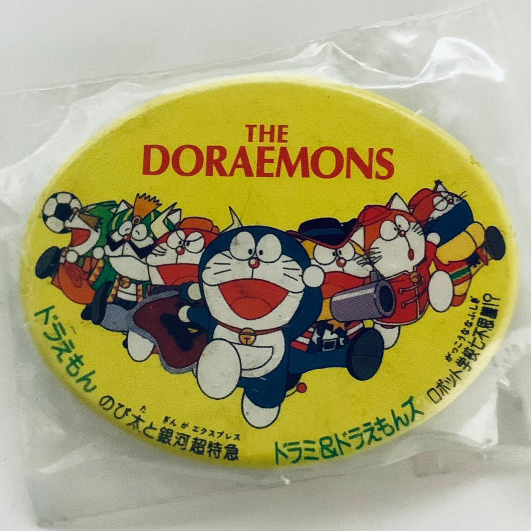 Doraemon: Nobita and the Galaxy Super-express - THE DORAEMONS - Vintage Can Badge - Robot School Seven Wonders