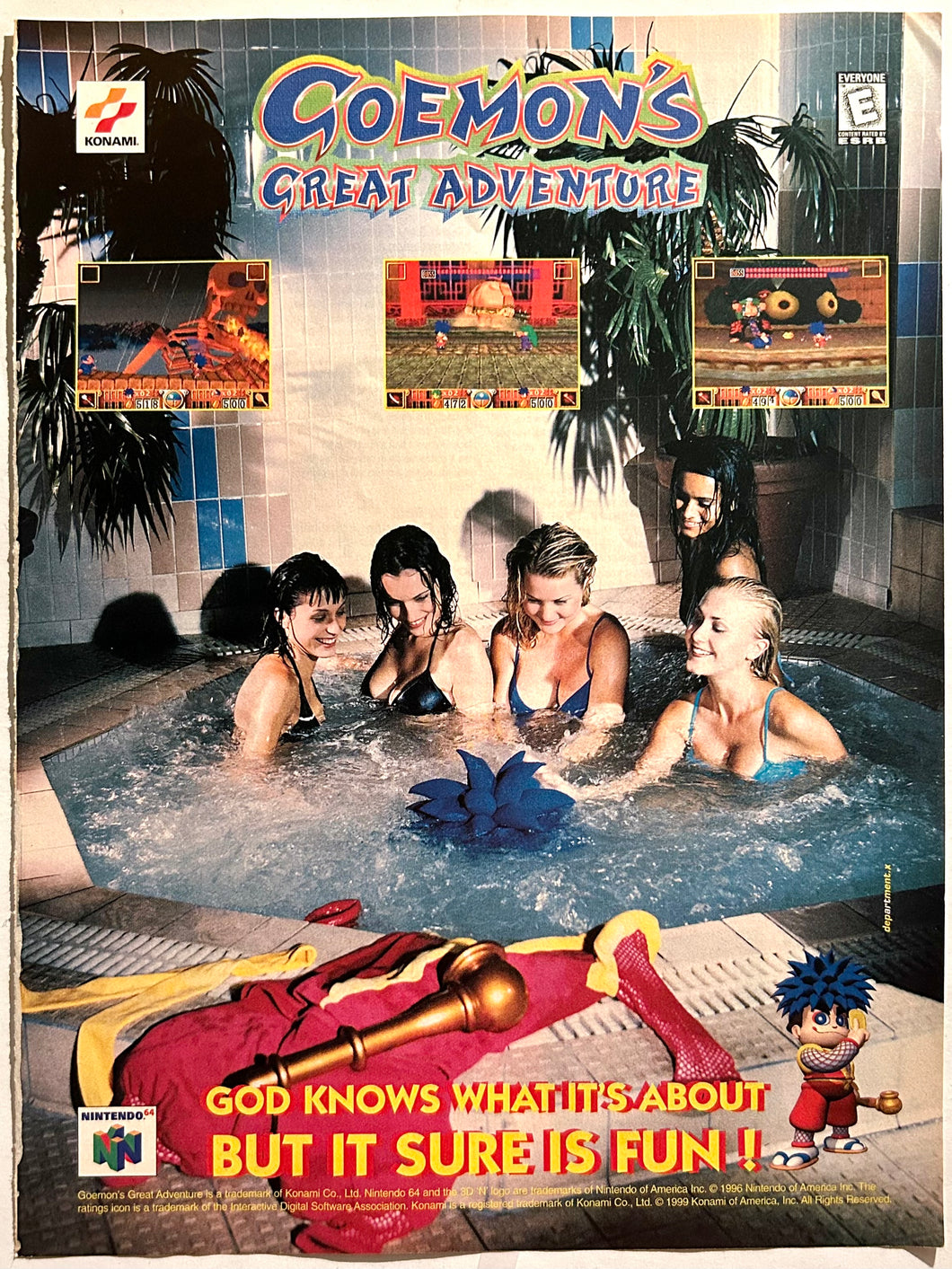 Goemon’s Great Adventure - N64 - Original Vintage Advertisement - Print Ads - Laminated A4 Poster