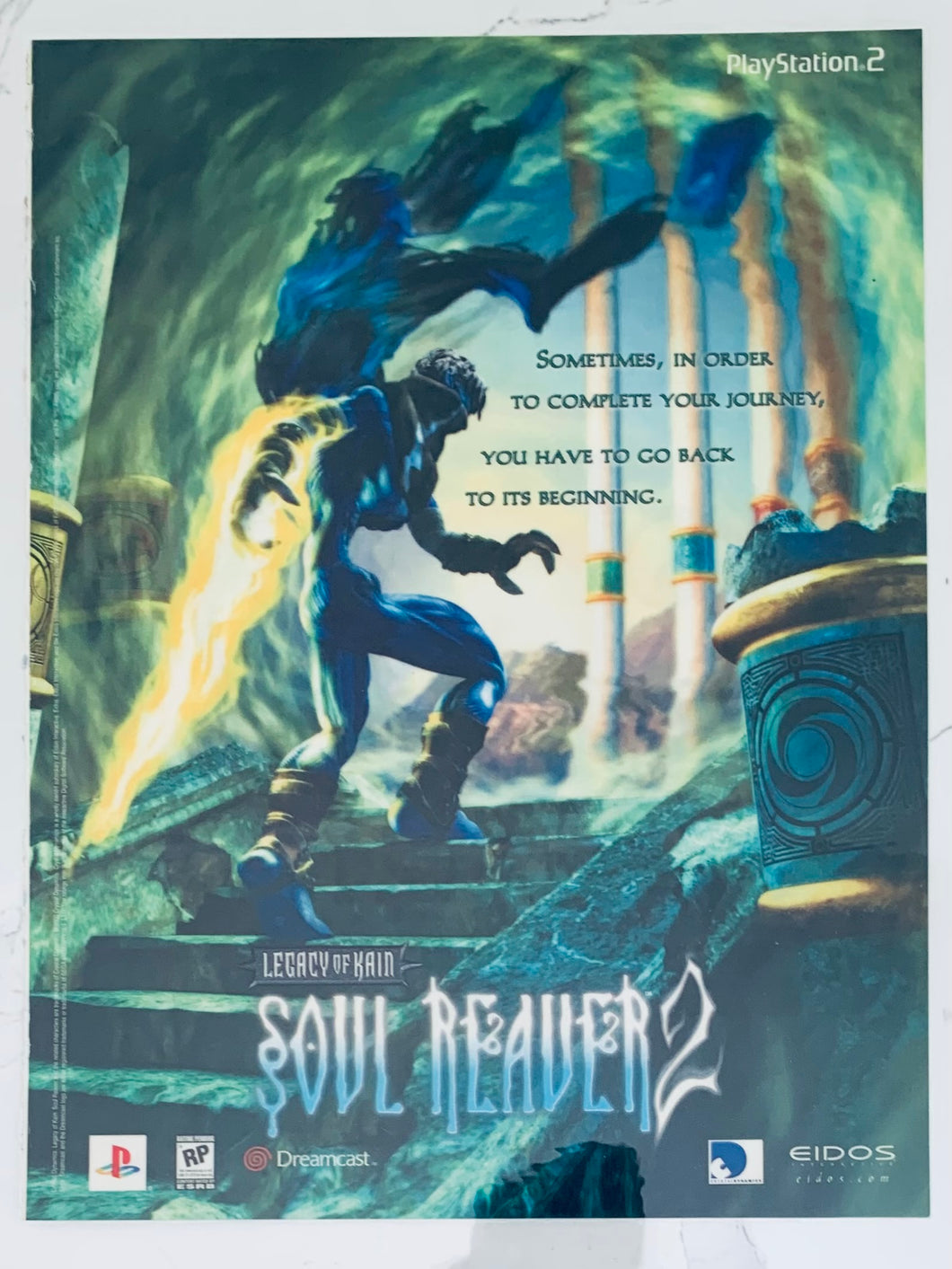 Lagacy of Kain: Soul River 2 - Dreamcast - Original Vintage Advertisement - Print Ads - Laminated A4 Poster