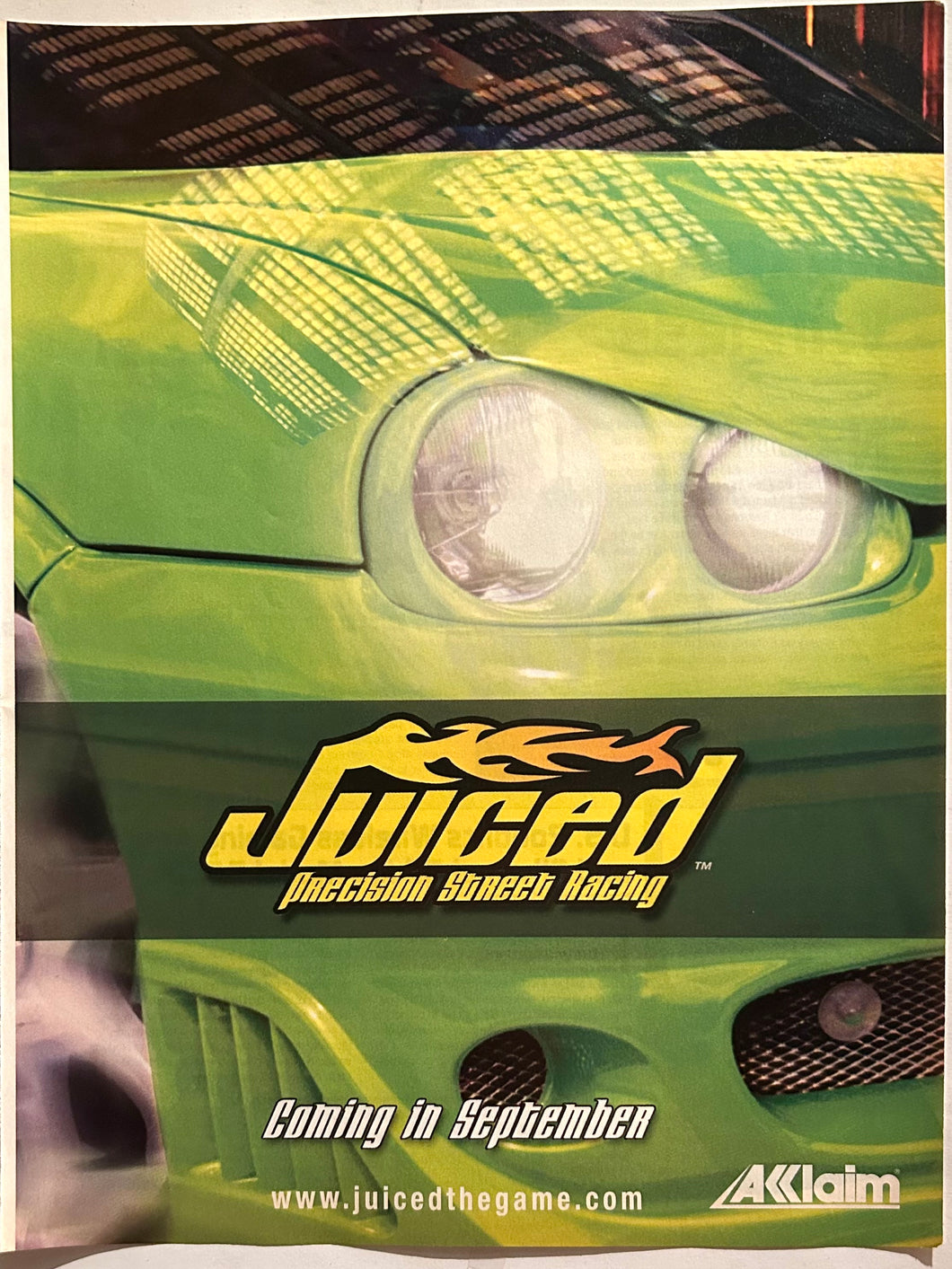 Juiced - PS2 Xbox PC - Original Vintage Advertisement - Print Ads - Laminated A4 Poster