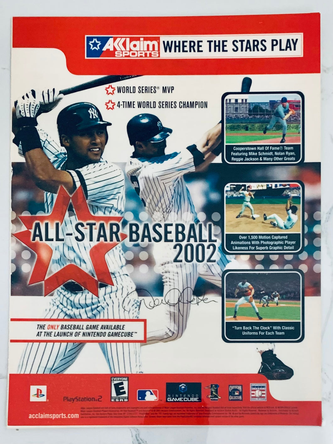 All-Stars Baseball 2002 - PS2 NGC - Original Vintage Advertisement - Print Ads - Laminated A4 Poster