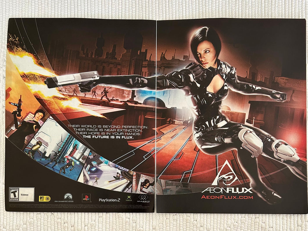 Æon Flux - PS2 Xbox - Original Vintage Advertisement - Print Ads - Laminated A3 Poster