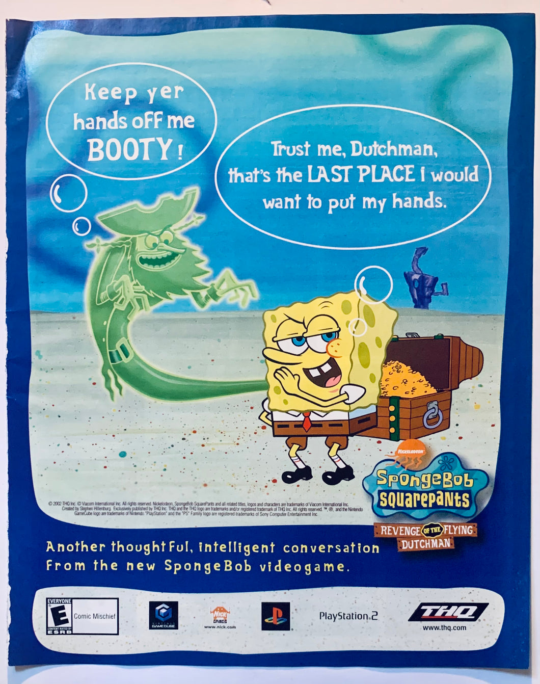 SpongeBob Squarepants: Revenge of the Flying Dutchman - PS2 NGC - Original Vintage Advertisement - Print Ads - Laminated A4 Poster
