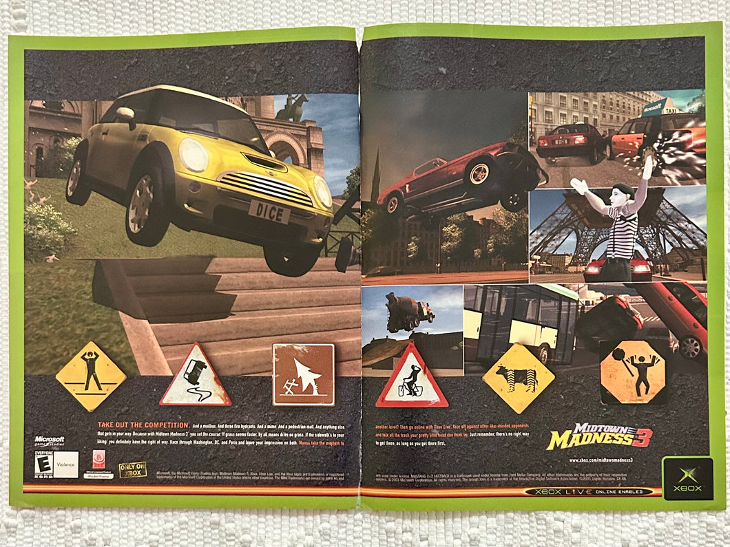 Midtown Madness 3 - Xbox - Original Vintage Advertisement - Print Ads - Laminated A3 Poster