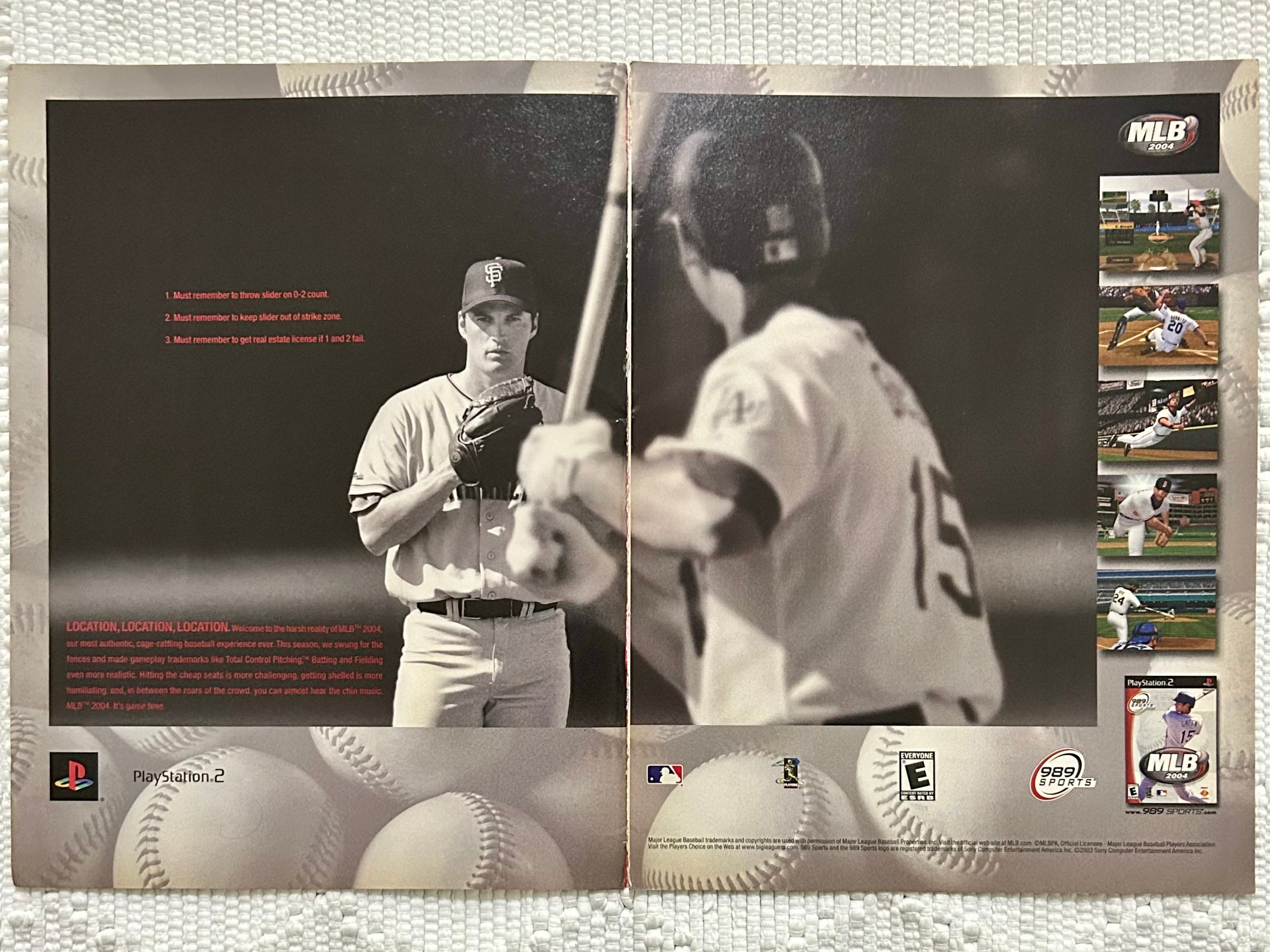 Mlb Advertisement MLB 2004 - PS2 - Original Vintage Advertisement - Print Ads - Laminate ...