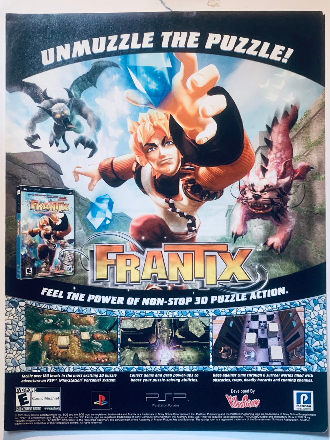 Frantix - PSP - Original Vintage Advertisement - Print Ads - Laminated A4 Poster