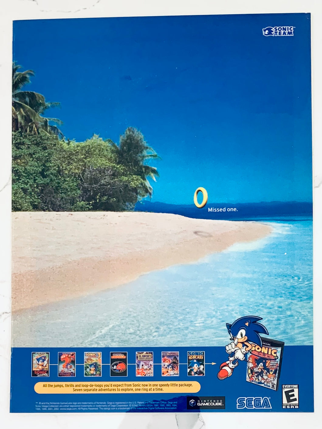 Sonic Team Games - NGC - Original Vintage Advertisement - Print Ads - Laminated A4 Poster